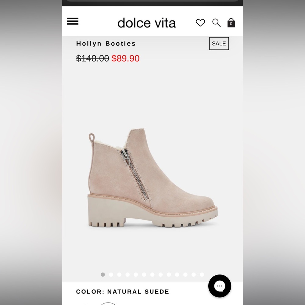 Dolce Vita Hollyn suede booties sz 9